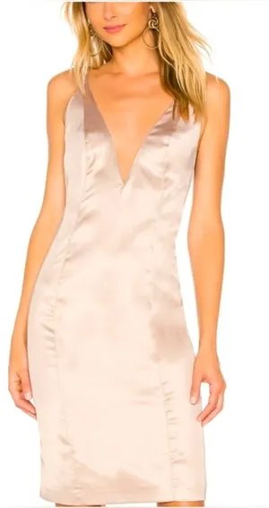 Revolve x Chrissy Teigen Panang Midi Dress – Champagne, Size S‎ thumbnail 1
