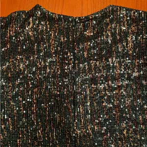 ZARA Sequin Puff Long Sleeve Special Limited Edition Emerald Green &‎ Gold Dress thumbnail 17