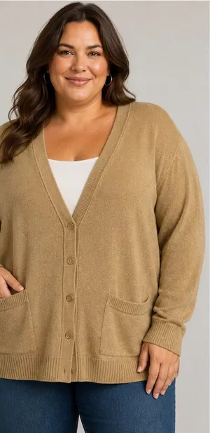 GAP V-Neck Button Cardigan Camel Tan Elbow Patches Wool Blend Grandpa Academia thumbnail 1
