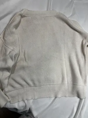 SO Goods For Life Off White Ribbed Knit oversized sweater thumbnail 2