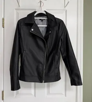 a.n.a Black Faux Leather Moto Jacket thumbnail 1