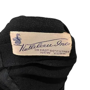 Vintage Kathleen Inc Dress Womens Size Medium Black Maxi Sheath Ruched Pleated thumbnail 14