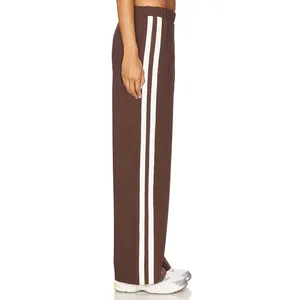 4th & Reckless Revolve Tammy Chocolate Brown Side Stripe Pull-On Track Pants M thumbnail 3