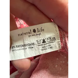 Natural Life Pink Floral Smocked Midi Dress‎ Small Boho Cottagecore thumbnail 8