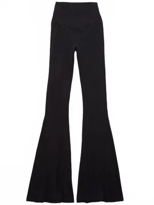 American Eagle Short OFFLINE By Aerie Real Me High Waisted Crossover Rib Super Flare Legging thumbnail 4