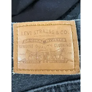 LEVIS BLACK JEANS WOMENS‎ 26 middy straight PREMIUM COTTON DENIM BUTTON thumbnail 4