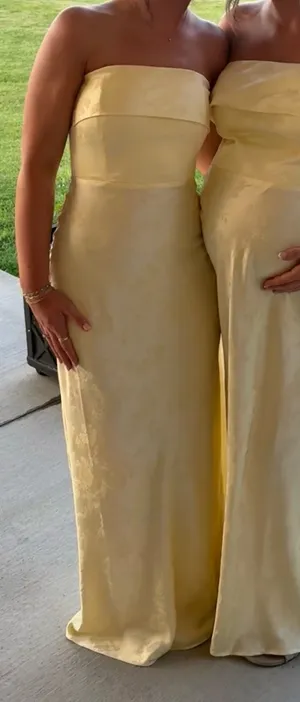 Yellow silk maxi dress Size XS thumbnail 2
