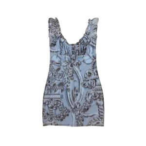 Kimchi Blue Bianca S Blue Floral Mesh Mini Dress Corset Cottagecore Coquette Y2K thumbnail 4