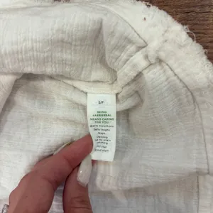 Aerie Cotton Lightweight Raw Hem White Women's Size Small Summer Dress Beach thumbnail 10