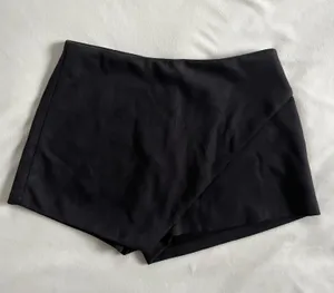 LF SEEK the Label black suede wrap shorts thumbnail 3