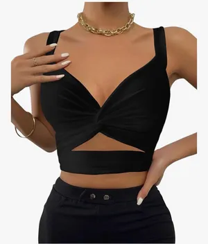 Amazon Black Wrap Going Out Top thumbnail 1