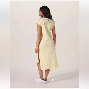 The Normal Brand Vintage Slub Tee Dress midi yellow - 100% cotton - XS/S thumbnail 5
