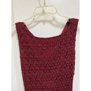 Gossip Y2K Dress M Burgundy Metallic Lace Open Back Mini Cocktail Party Retro thumbnail 4