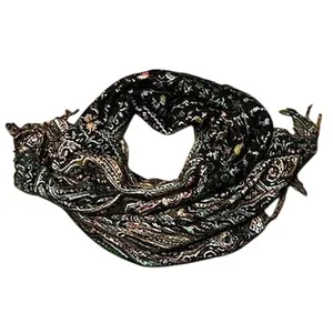 Jamawar Paisley Floral Pashmina Blend Scarf‎ Fringed Shawl Wrap 64x28 Boho Soft thumbnail 8