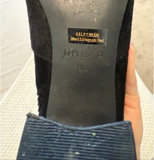Unisa Black Suede Block Heel Ankle Boots size 8 thumbnail 4