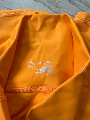 Orange OFFLINE by Aerie Biker Shorts thumbnail 4