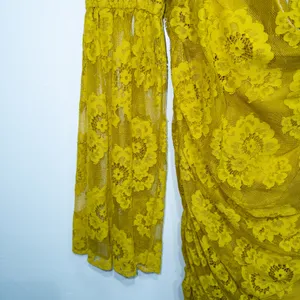 For Love & Lemons Yellow Tiana Lace One Shoulder Mini Dress Size Medium NWT thumbnail 3
