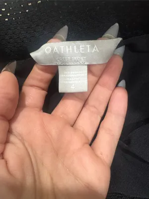 Athleta Black Crest Skort with Subtle Logo Label thumbnail 5