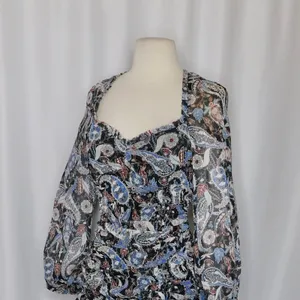 ZARA Paisley Floral Ruched Dress Ruffled Mini Metallic Party Cocktails Small‎ thumbnail 6