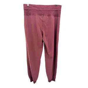 Vuori Womens Performance Joggers Rosewood Red Drawstring Activewear Pants 30x26 thumbnail 3