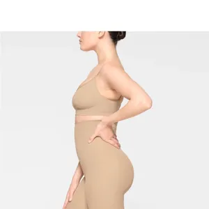 SKIMS Seamless Sculpt Mid Thigh Short compression nude sand shape wear NWOT Sz L thumbnail 4