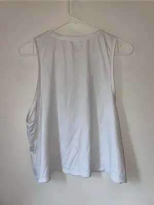 PINK Victoria's Secret White 'No Bad Vibes' Graphic Tank thumbnail 4