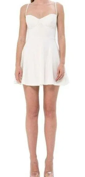 Kikiriki Classic Sleeveless A-Line Mini Dress Off White Size Small NWT thumbnail 1