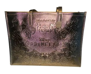Bath & Body Works Disney Princess Metallic Gold Tote names & quotes inside NWT thumbnail 1