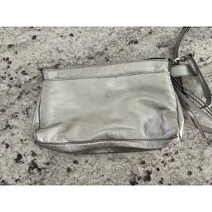Lucky brand silver leather crossbody bag thumbnail 3