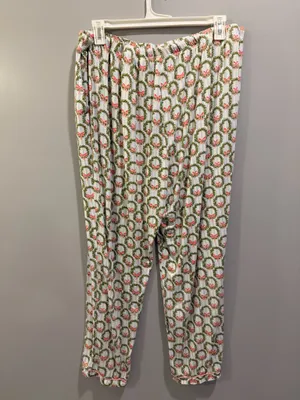 Mary Square Charlotte Long Sleeve Button-Up Pajama Top and Pants Set Deck The Halls thumbnail 12