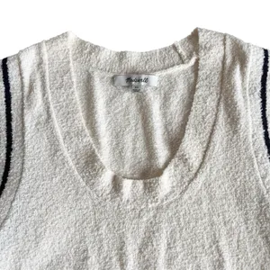 Madewell Boucle Knit Sweater Tank Vest Women’s XS Vintage Ivory thumbnail 2