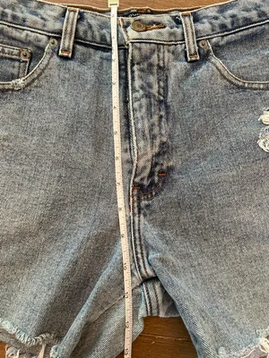 American Eagle Vintage Dungarees Denim Shorts Size 4 Long thumbnail 3