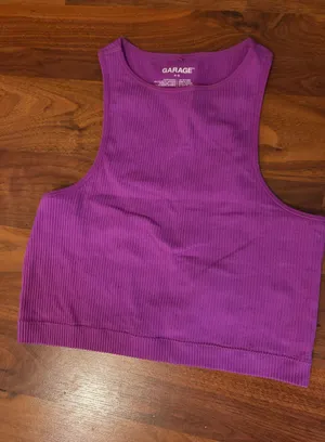 Garage Crop High Neck Top Ribbed thumbnail 1