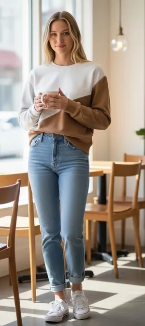 Abercrombie & Fitch Soft AF White Brown Fleece Long Sleeve Sweatshirt Size XXS thumbnail 1