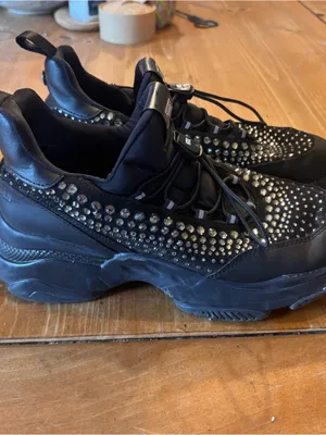 Steve Madden womens Mattie-R rhinestone platform sneakers black 8 thumbnail 4