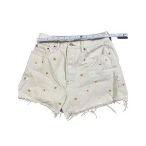PacSun Daisy Embroidered‎ Ultra High Waisted Vintage Denim Shorts Sz 26 thumbnail 10