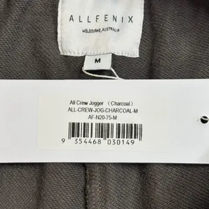 Allfenix All Crew Jogger Charcoal Gray Cotton‎ Sweatpants Women Size Medium NWT thumbnail 6