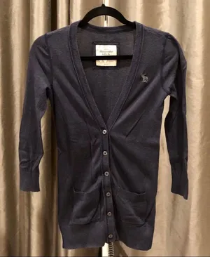 Women’s Abercrombie Cardigan Navy Blue Size Small thumbnail 1