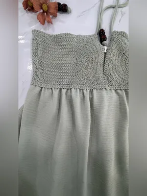 Madden Girl Sage Green Halter Ruffle Sundress thumbnail 5
