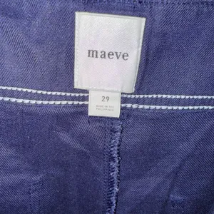 Anthropologie NWT $138 x Maeve 70s Slim Cropped Kick-Flare Linen Trousers 29 thumbnail 7