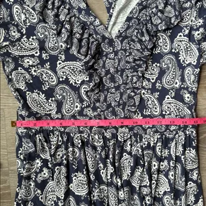 BODEN Ruffle Jersey Maxi Dress 8 Blue thumbnail 11