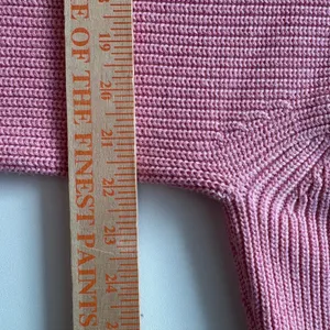 J. Crew Pink Ribbed relaxed turtleneck‎ sweater Cotton Cashmere Blend Size S thumbnail 9