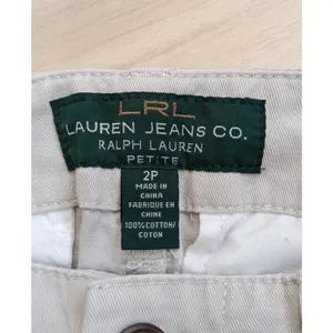 Lauren Jeans Co Ralph Lauren Newbury Chino Pants Women 2P Beige Cotton Casual thumbnail 9
