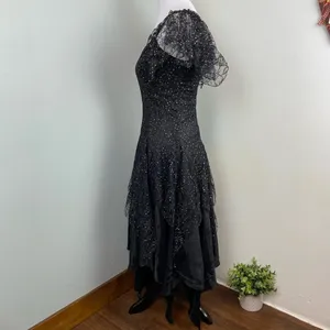 Vintage Nuance Black Shimmering Witchy Goth Dress Small thumbnail 7