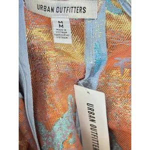 Urban Outfitters Womens M Asian‎ Mini Dress Light Blue Satin Tiger thumbnail 5