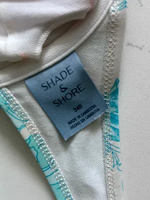 Shade & Shore Aqua Floral Women’s Two-Piece Swim Suit thumbnail 3