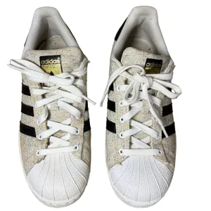 Adidas Superstar Tan Speckled Canvas Sneakers Size 6 thumbnail 4