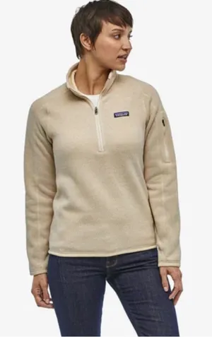 Patagonia Women's Size Medium Better Sweater Quarter Zip Sandstone thumbnail 1
