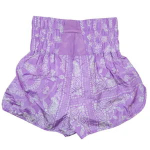 Free People Movement The Way Home Women‎ S Purple Paisley High Rise Shorts thumbnail 2