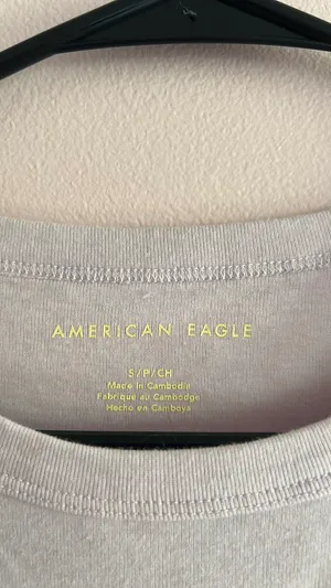 american eagle lavender peace sign embroidered tee thumbnail 7